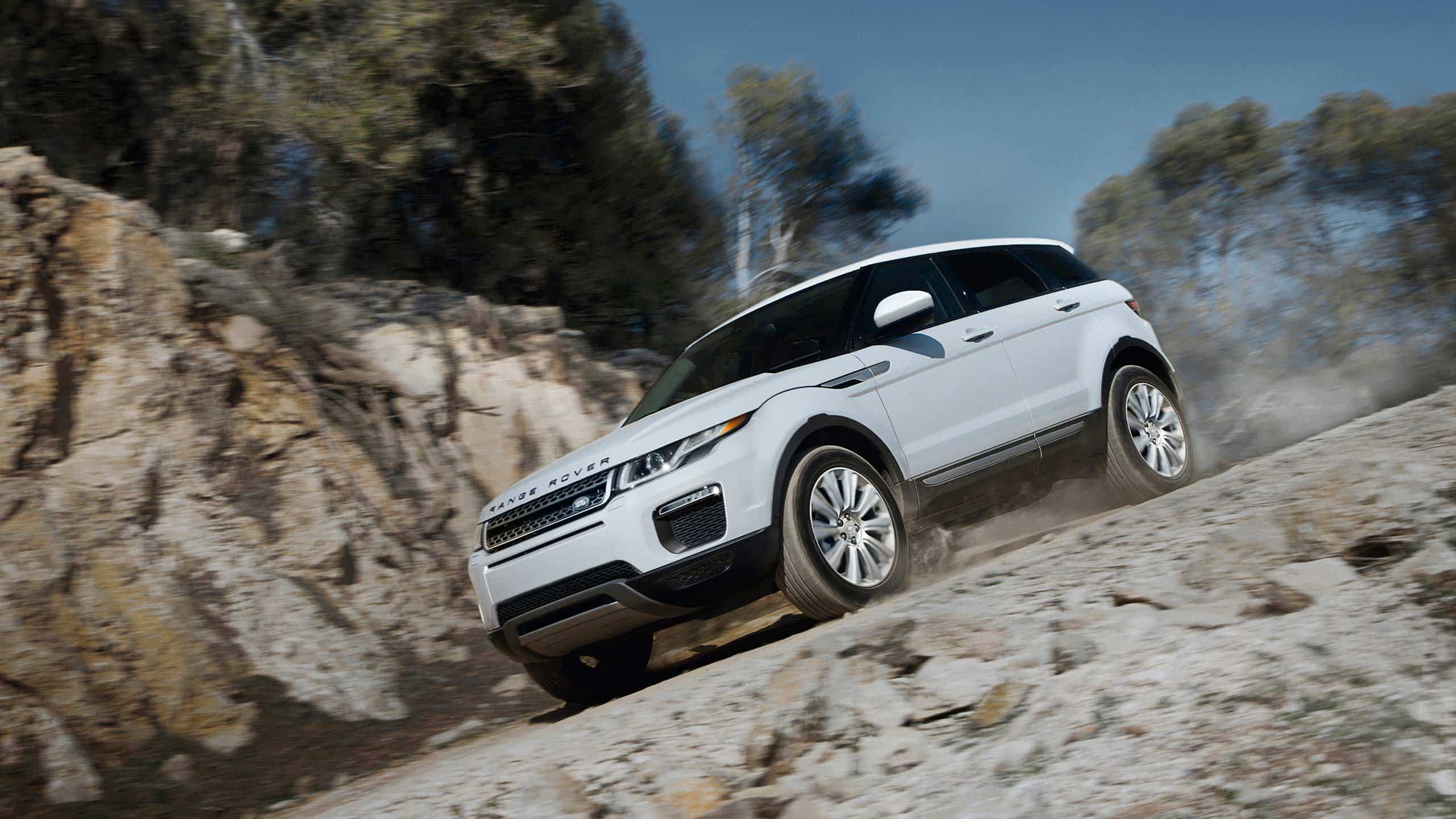Range Rover running on off-road