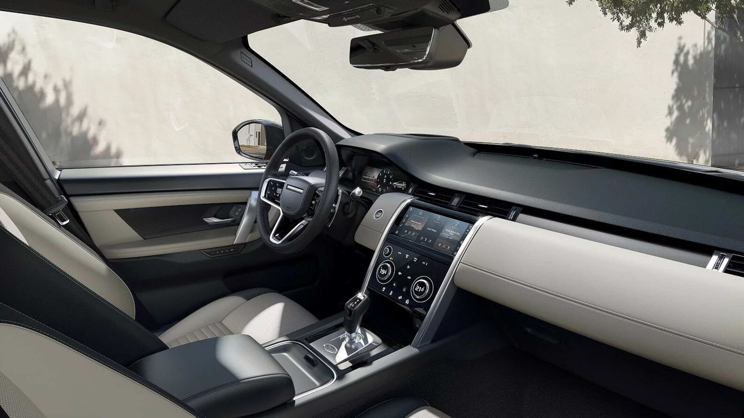Interior view of the modern luxury car
