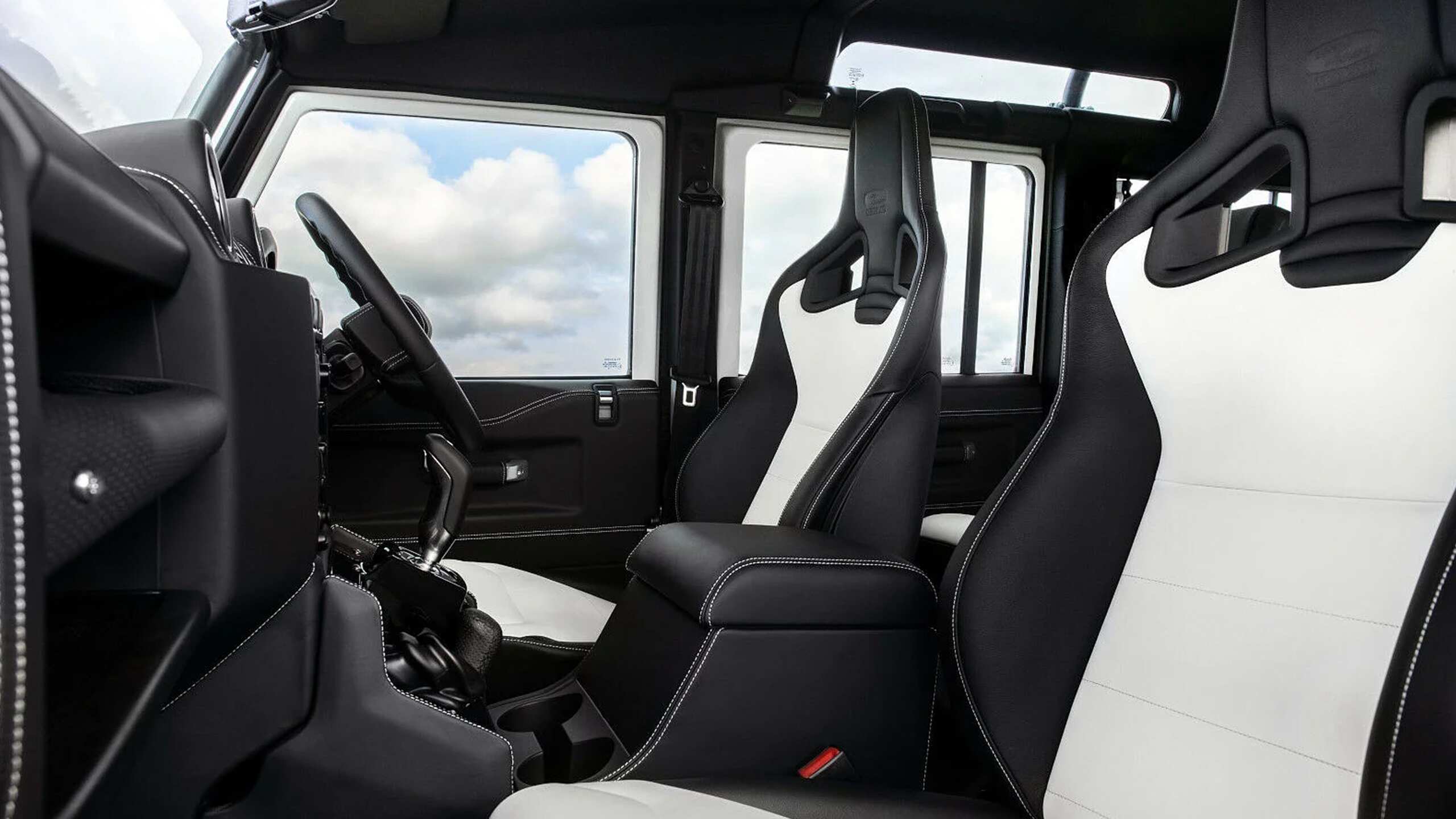 Interior view of the modern luxury car