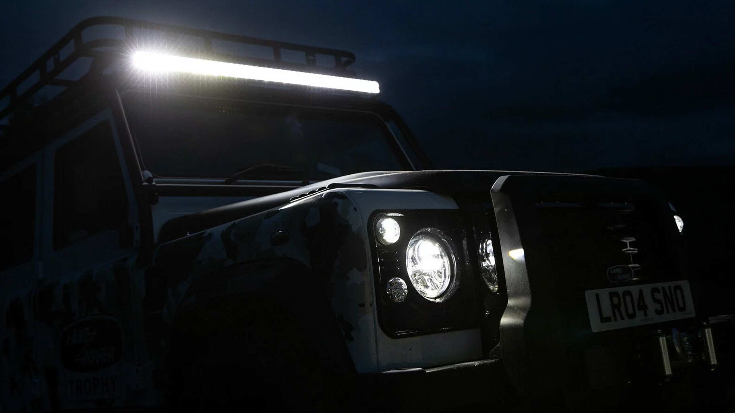 Exterior view of the modern luxury car